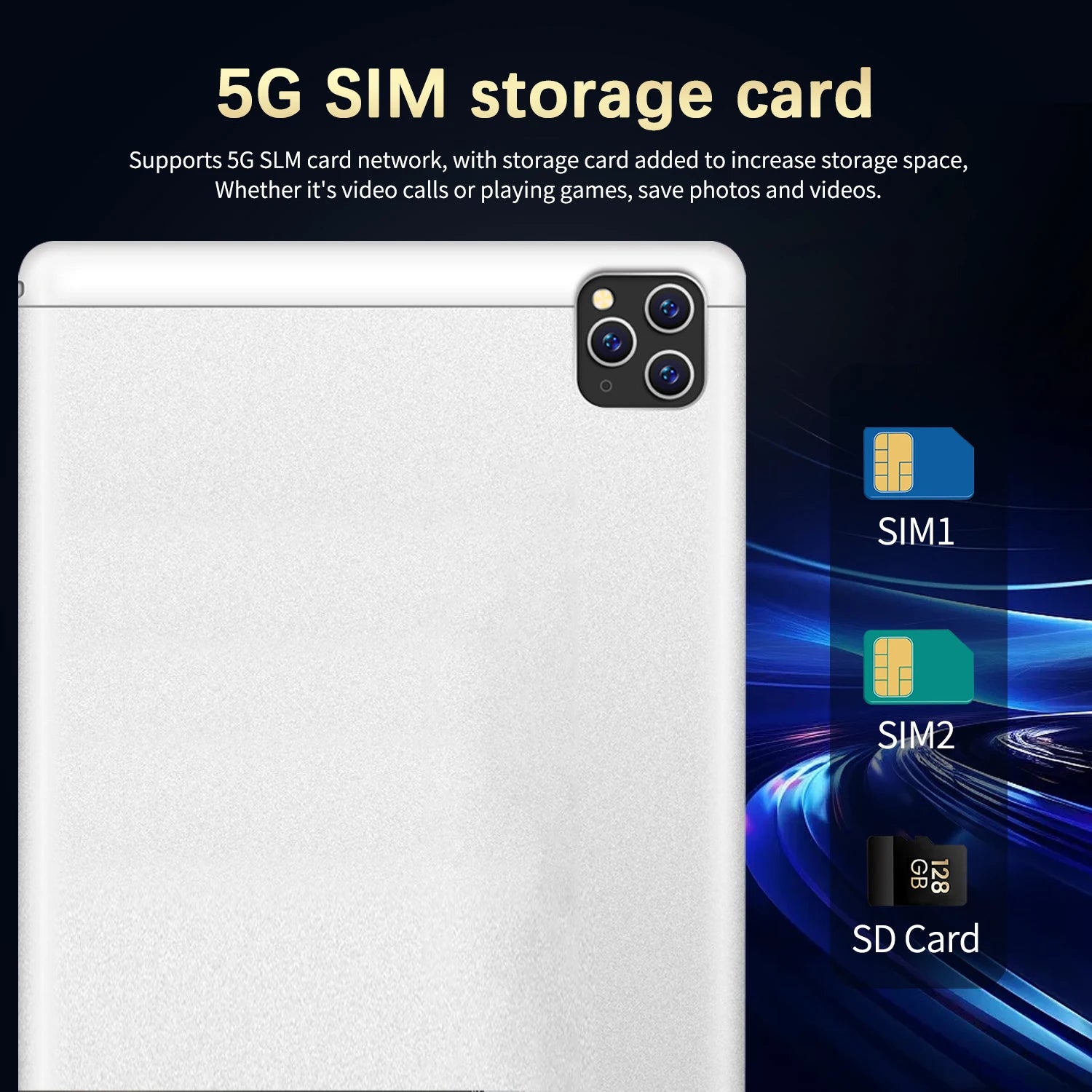 2024 New 5G Tablet 11.6 inch Android 13.0 Phablet MTK6797 16GB RAM 1TB ROM Tablet PC Dual Cameras Dual sim card Wifi Type-c