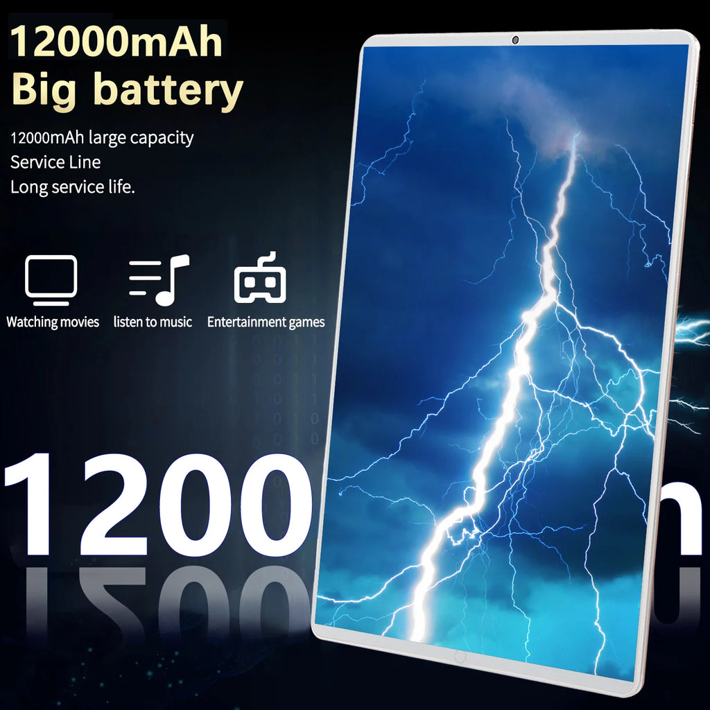 2024 New 5G Tablet 11.6 inch Android 13.0 Phablet MTK6797 16GB RAM 1TB ROM Tablet PC Dual Cameras Dual sim card Wifi Type-c