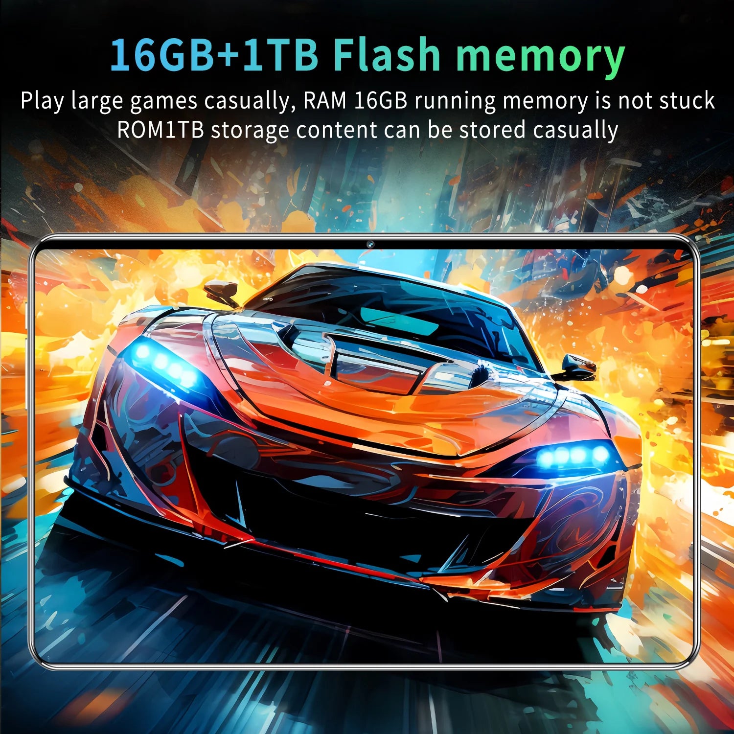 2024 New 5G Tablet 11.6 inch Android 13.0 Phablet MTK6797 16GB RAM 1TB ROM Tablet PC Dual Cameras Dual sim card Wifi Type-c