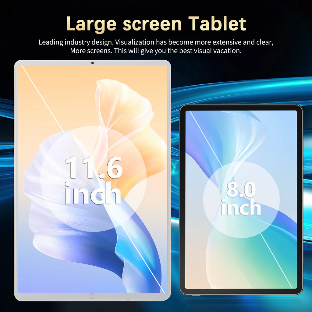 2024 New 5G Tablet 11.6 inch Android 13.0 Phablet MTK6797 16GB RAM 1TB ROM Tablet PC Dual Cameras Dual sim card Wifi Type-c