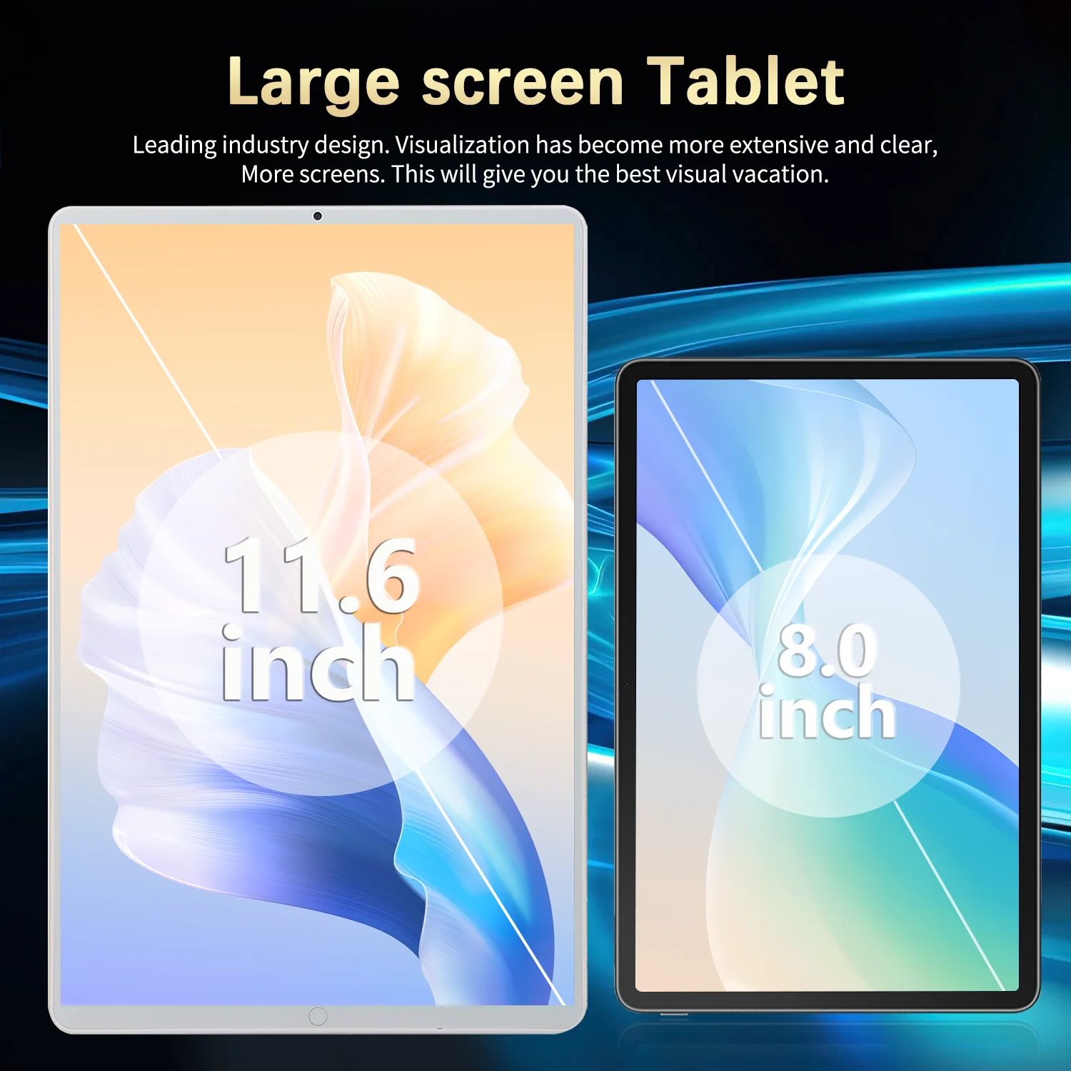 2024 New 5G Tablet 11.6 inch Android 13.0 Phablet MTK6797 16GB RAM 1TB ROM Tablet PC Dual Cameras Dual sim card Wifi Type-c