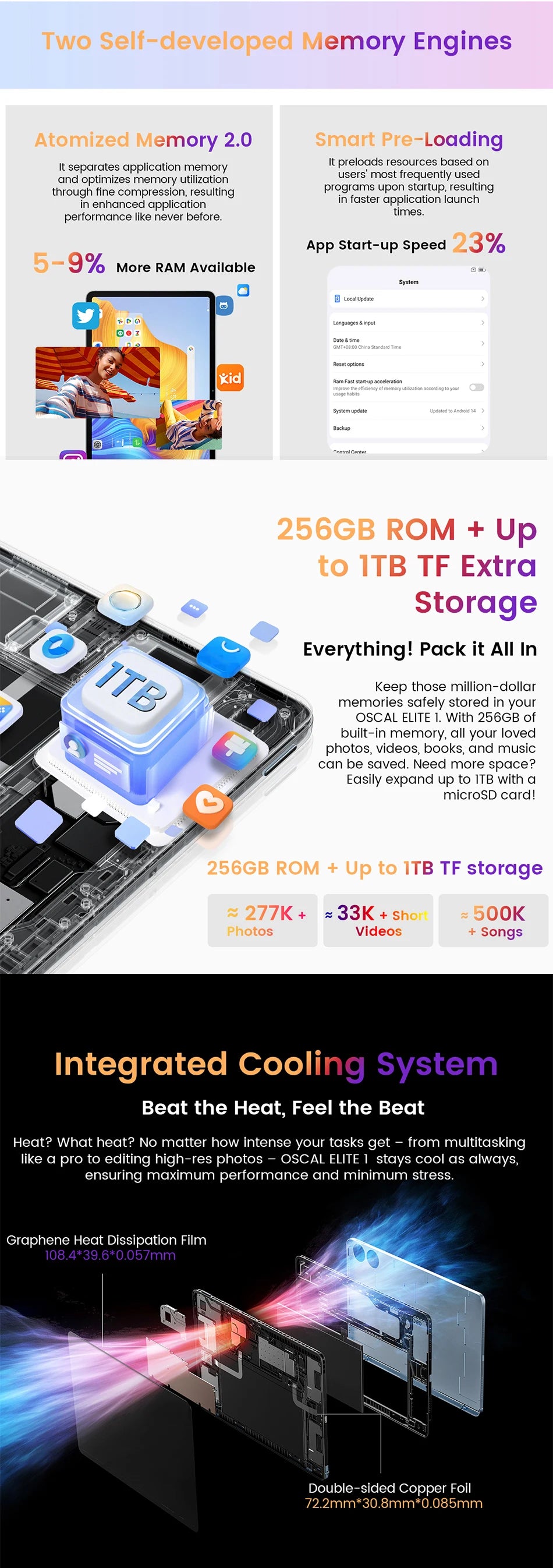 Blackview Oscal ELITE 1 Tablet 12.1 inch 2.5K Display MTK Helio G99 Widevine L1 8800mAh Battery 33W Fast Charging Android Pad PC