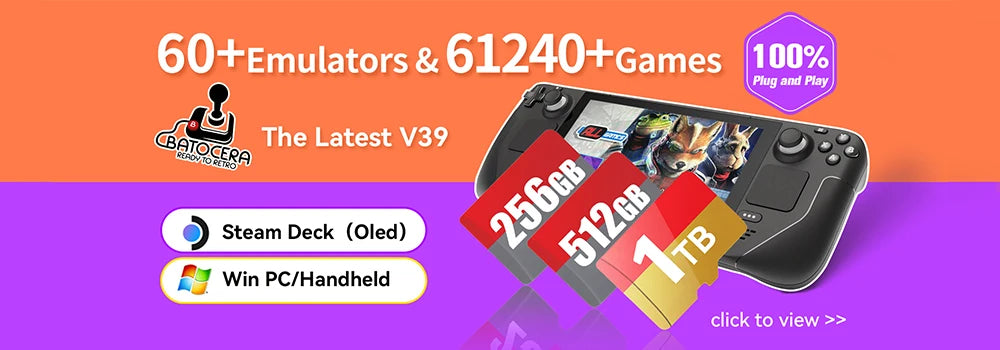 512G Game Card for ROG Ally/Ayaneo/OnexPlayer/Handheld Game Consoles/PC for PS3/PS2/SS/PS1/PSP/DC/MAME 50+Emulators＆38200+Games
