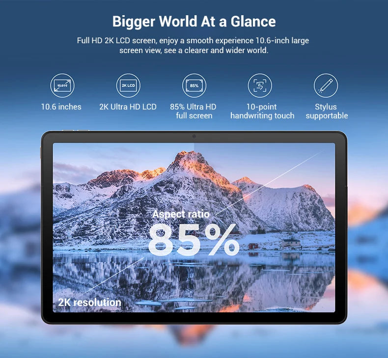Global Firmware Lenovo Tablet Qitian Pad K10 Pro 10.6 inch Mediatek G80 60Hz 2000*1200 Resolution 7700mAh Face Recognition