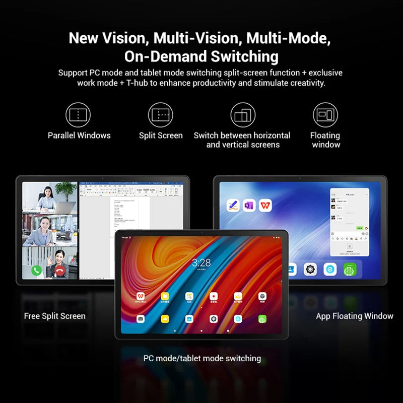 Global Firmware Lenovo Tablet Qitian Pad K10 Pro 10.6 inch Mediatek G80 60Hz 2000*1200 Resolution 7700mAh Face Recognition