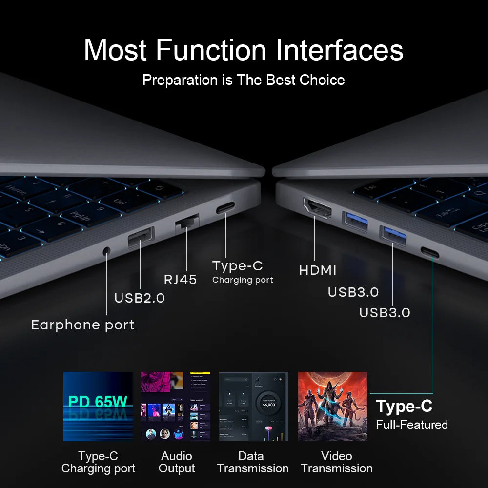Ninkear N16 Pro Gaming Laptop 13th Intel i7-13620H 16-inch 2.5K IPS 120Hz Computer 32GB DDR4+1TB SSD WiFi 6 Face Recognition