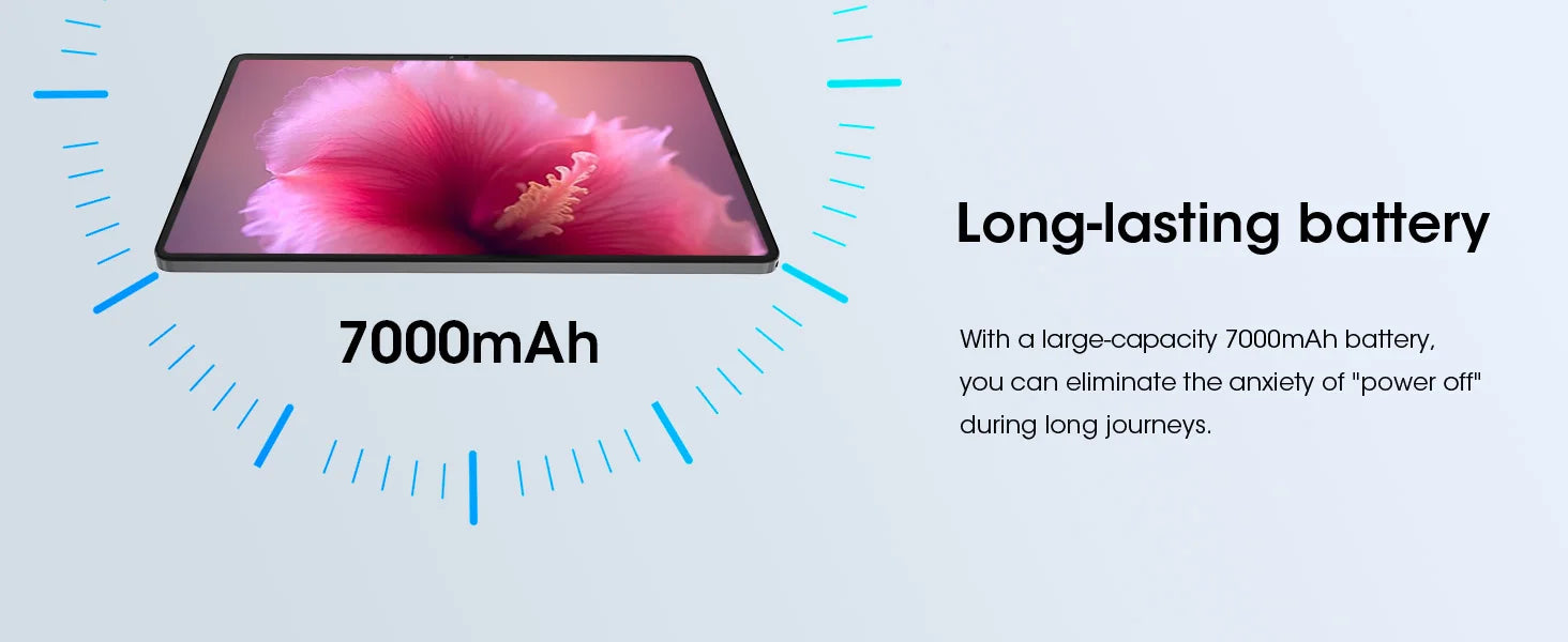 2024 CWOWDEFU Android 13 Tablet 10.95" FHD Incell 2K-Display MTK Octa Core 6GB 128GB 7000mAh Battery 13MP Cam GPS Tablet PC