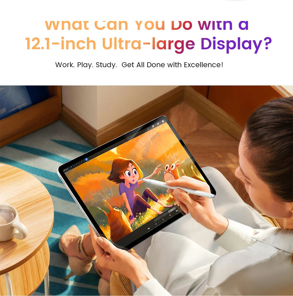 Blackview Oscal ELITE 1 Tablet 12.1 inch 2.5K Display MTK Helio G99 Widevine L1 8800mAh Battery 33W Fast Charging Android Pad PC