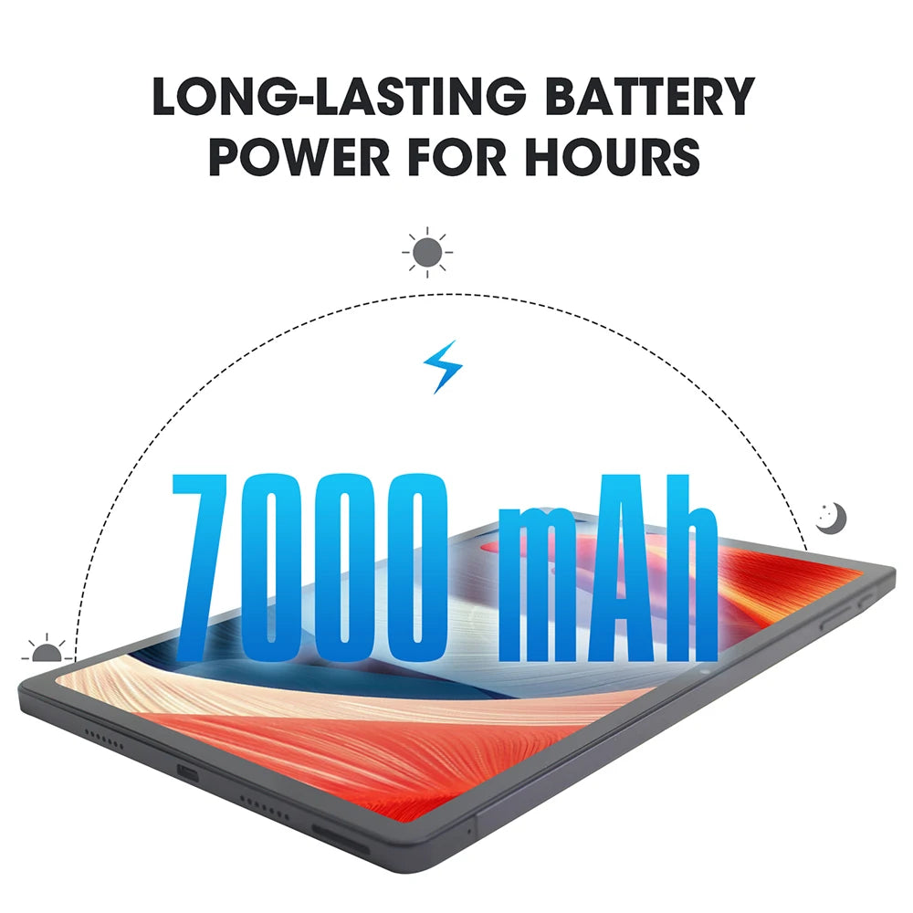 2024 CWOWDEFU Android 13 Tablet 10.95" FHD Incell 2K-Display MTK Octa Core 6GB 128GB 7000mAh Battery 13MP Cam GPS Tablet PC