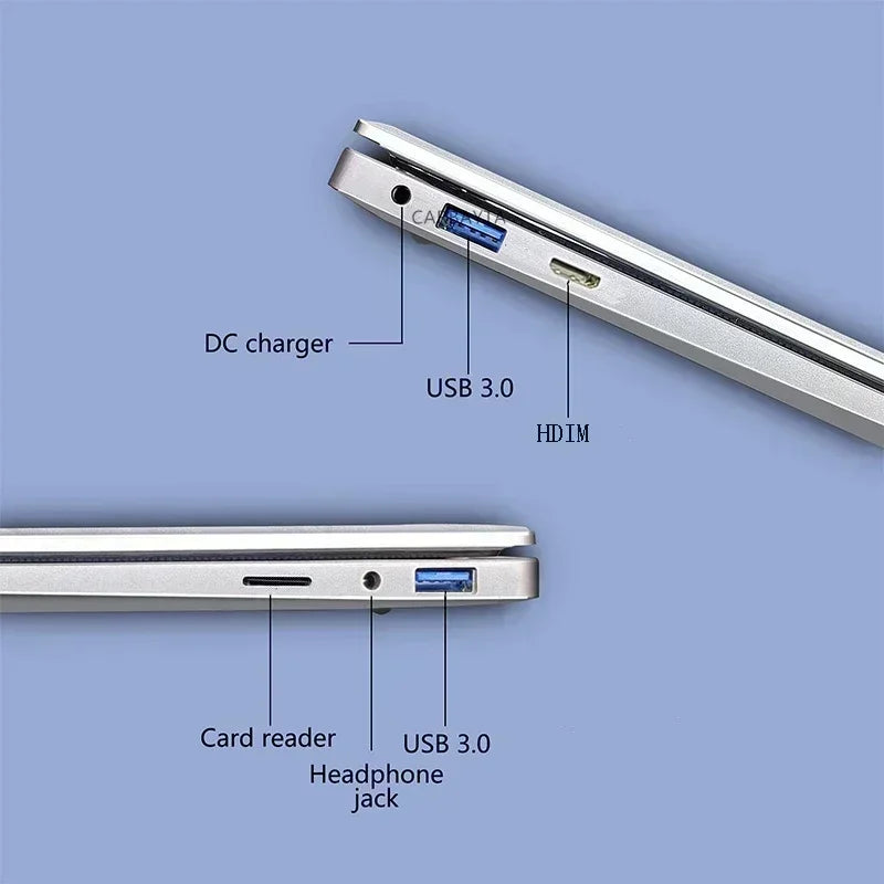 Kid 14.1-inch Intel Celeron N4000 Laptop with 128GB/256GB/512GB/1TB SSD Windows 11 Pro  Dual Core Portable Notebook for Students