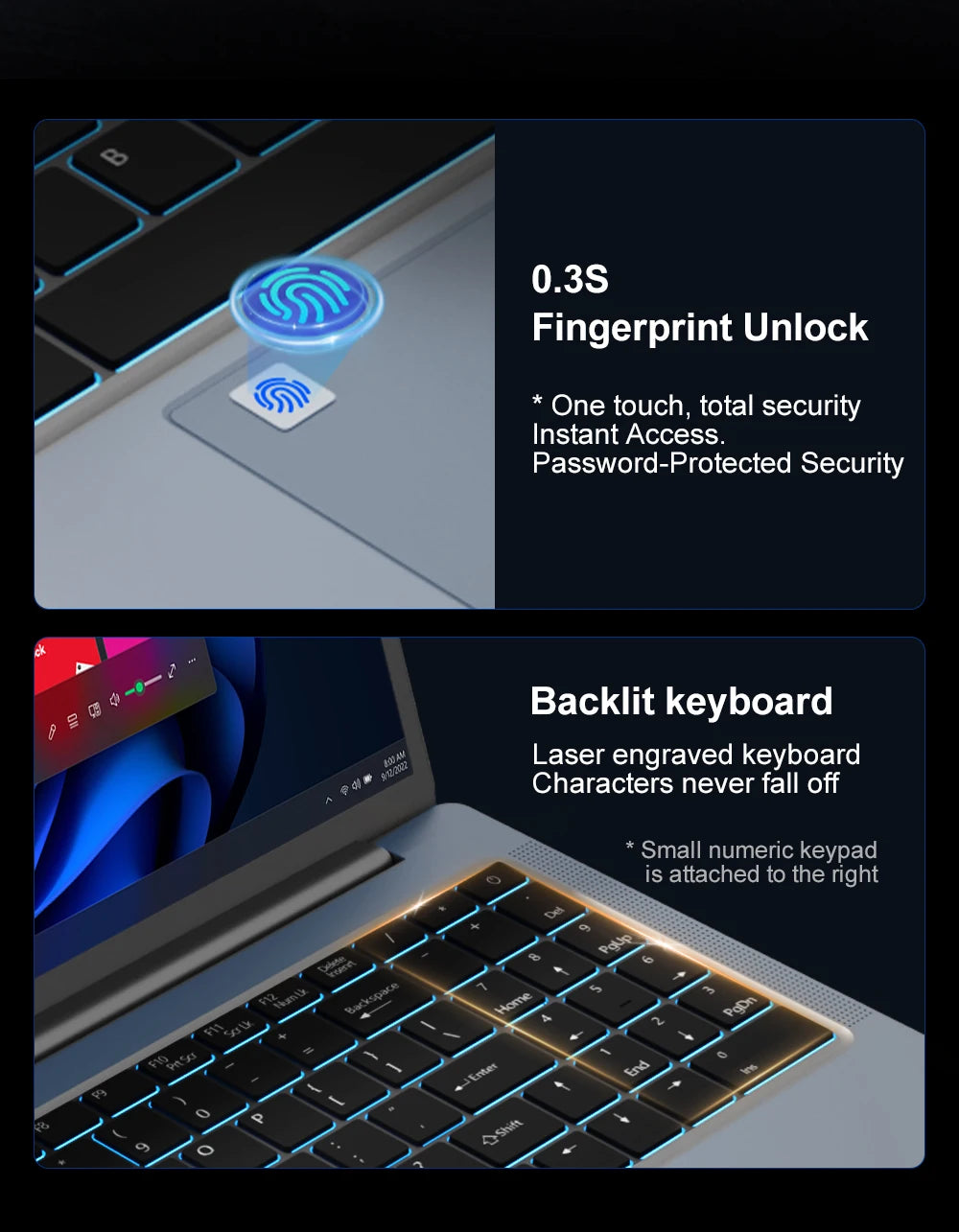 Ninkear N16 Pro Gaming Laptop 13th Intel i7-13620H 16-inch 2.5K IPS 120Hz Computer 32GB DDR4+1TB SSD WiFi 6 Face Recognition