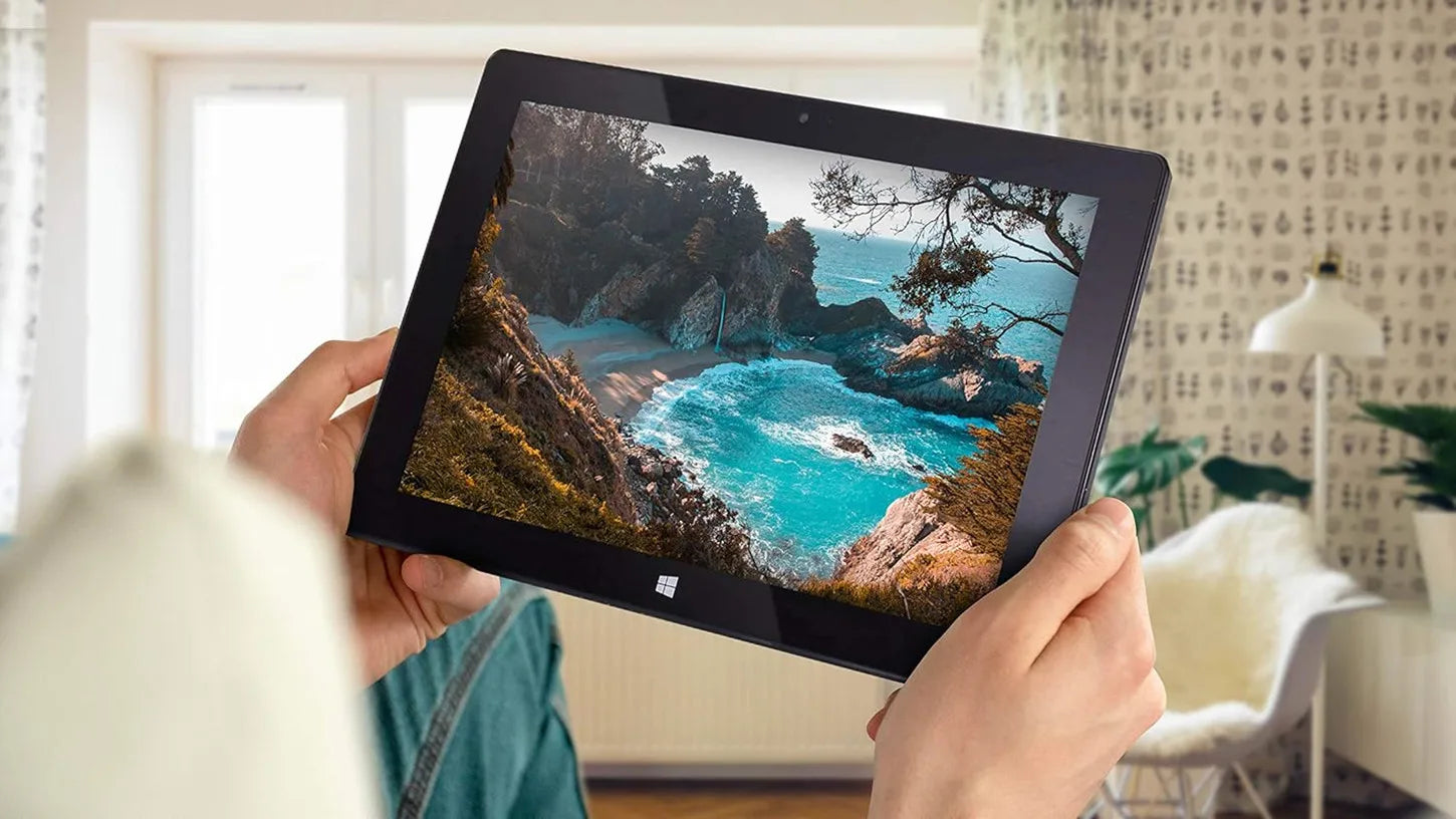 10.1'' Black FWIN232 Ultra Slim 2GB RAM 64GB ROM Windows 10 Tablet PC 1920x1200 Display Micro HDMI -Compatible Expandable