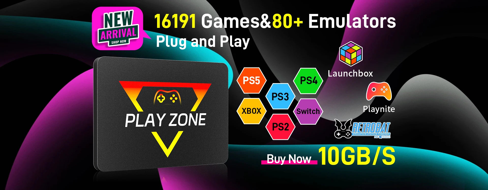 1TB Game Card with 42000+ Retro/AAA Games&50+ Emulators for Switch/PS3/2/1/N64 for ROG ALLY/ Win Handheld Game Console/PC/Laptop