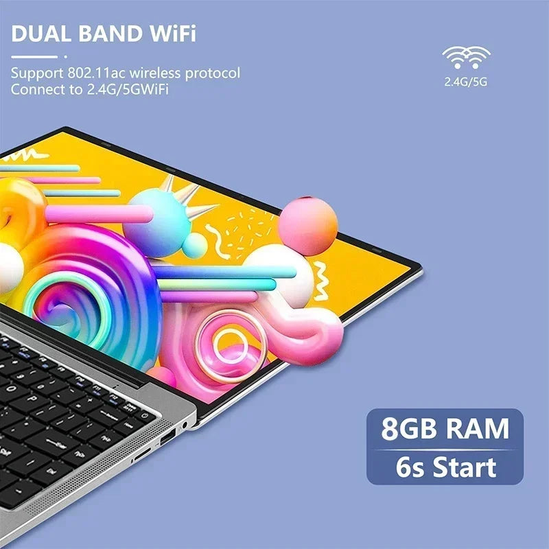Kid 14.1-inch Intel Celeron N4000 Laptop with 128GB/256GB/512GB/1TB SSD Windows 11 Pro  Dual Core Portable Notebook for Students
