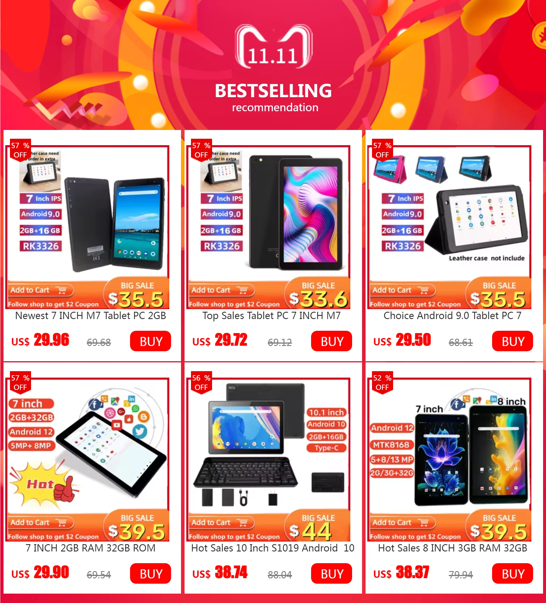 2GB ROM 64GB 12.2 INCH RAM  CT9 Android 6.0 Tablet PC MT8163 Quad Core Dual Camera USB 3.0 1920 x 1200 IPS Screen
