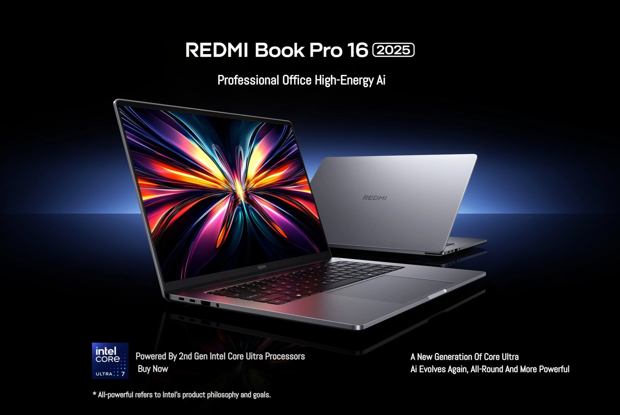 Xiaomi Laptop Redmi Book Pro 16 2025 Ultra 7 255H/Ultra 5 225H Intel Arc Graphics 32GB LPDDR5X 1T SSD 16-inch 165 Hz 3.1K Screen