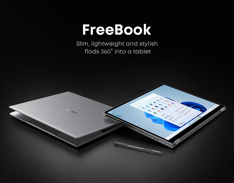 CHUWI FreeBook Laptop Tablet 2 in 1 Intel i3 1215U 12GB LPDDR5 512G SSD Windows 11 Laptop 13.5" IPS FHD Display WIFI 6 2256*1504
