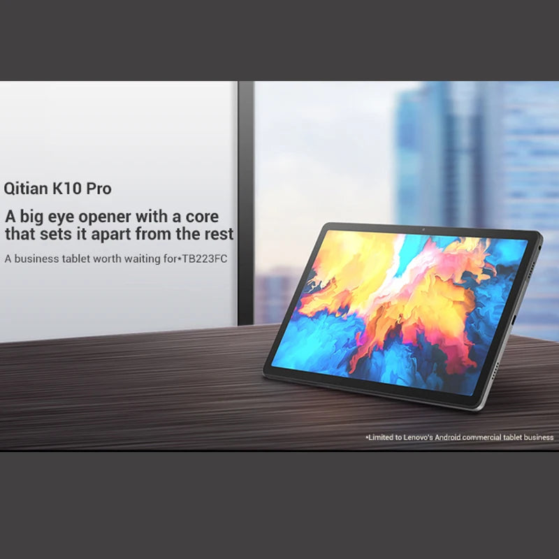Global Firmware Lenovo Tablet Qitian Pad K10 Pro 10.6 inch Mediatek G80 60Hz 2000*1200 Resolution 7700mAh Face Recognition